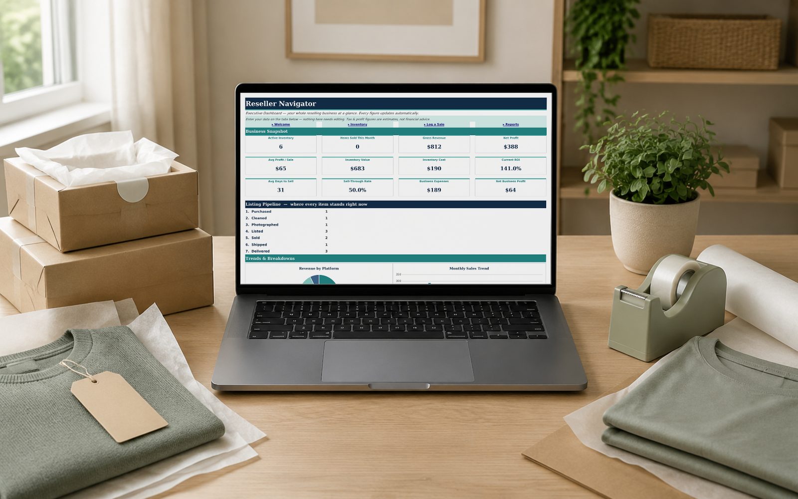 Reseller Navigator shown on a laptop